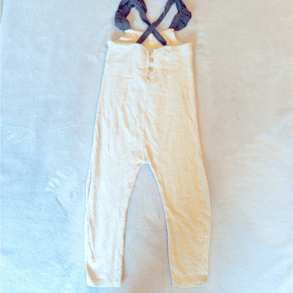 Zara Girls Ruffle Overall Jumper Gray Ivory Size 4-5 Years - Picture 10 of 10